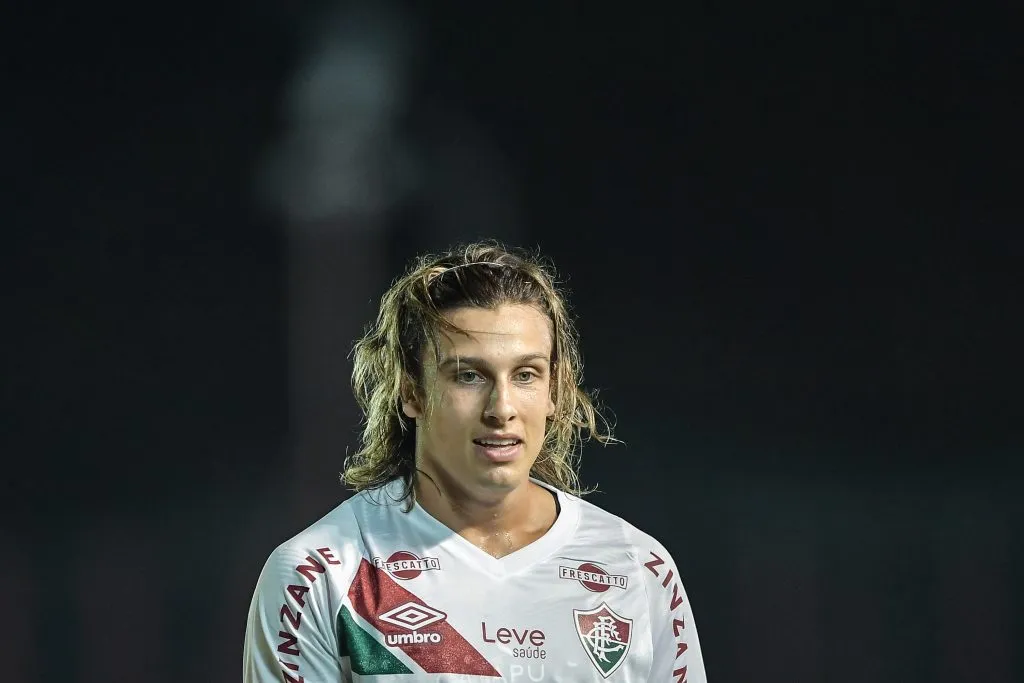 RJ – RIO DE JANEIRO – 23/01/2025 – CARIOCA 2025, PORTUGUESA RIO X FLUMINENSE – Canobbio jogador do Fluminense durante partida contra o Portuguesa Rio no estadio Luso Brasileiro pelo campeonato Carioca 2025.  Foto: Thiago Ribeiro/AGIF