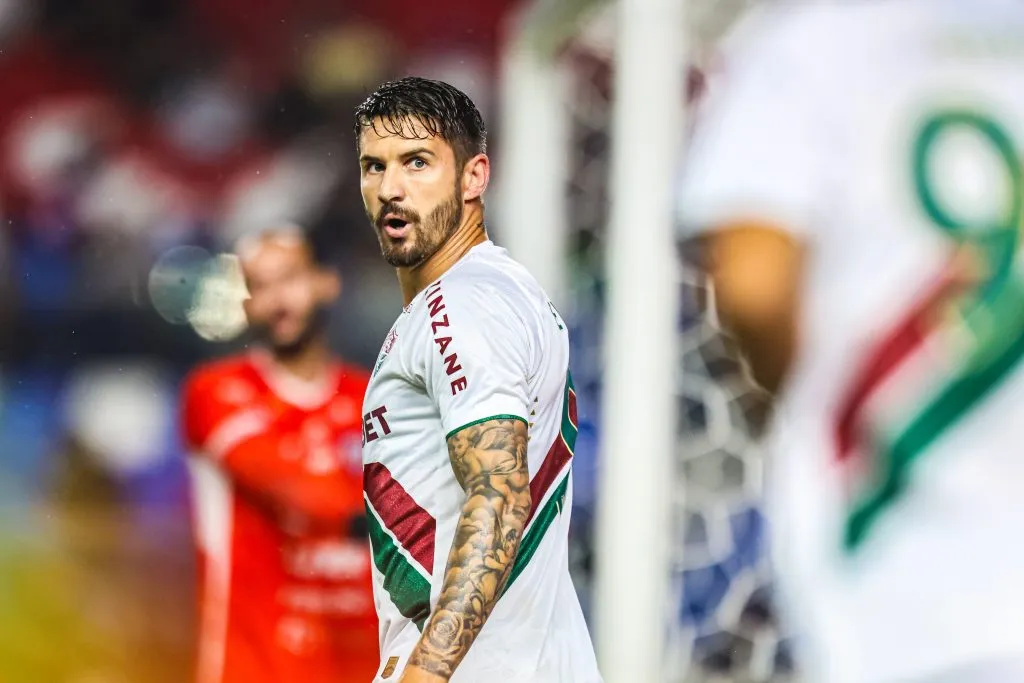 PA – BELEM – 26/02/2025 – COPA DO BRASIL 2025, AGUIA DE MARABA X FLUMINENSE – Everaldo jogador do Fluminense durante partida contra o Aguia de Maraba no estadio Mangueirao pelo campeonato Copa Do Brasil 2025. Foto: Fernando Torres/AGIF