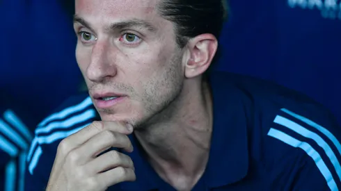 Filipe Luís técnico do Flamengo durante partida contra o Botafogo no estádio Maracanã pelo campeonato Carioca 2025. Foto: Thiago Ribeiro/AGIF