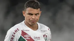 Thiago Silva, jogador do Fluminense, durante partida contra o Botafogo no estadio Engenhao pelo campeonato Carioca 2025. Foto: Thiago Ribeiro/AGIF