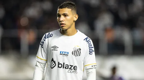 Deivid Washington jogador do Santos durante partida contra o Bahia no estádio Vila Belmiro pelo campeonato Copa do Brasil 2023.