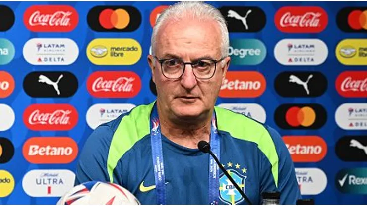Dorival Júnior durante coletiva na Copa América de 2024, nos Estados Unidos. Foto: Candice Ward