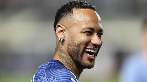 Neymar antes de partida entre Santos e Botafogo-SP, na Vila Belmiro, pelo Paulistão. Foto: Alexandre Schneider