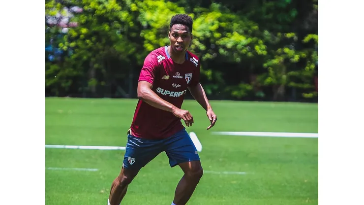 Wendell em treino pelo São Paulo. Foto: Erico Leoan/São Paulo FC