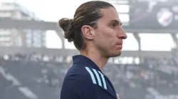 Filipe Luís durante o clássico, no Estádio Nilton Santos, pela semifinal do Campeo