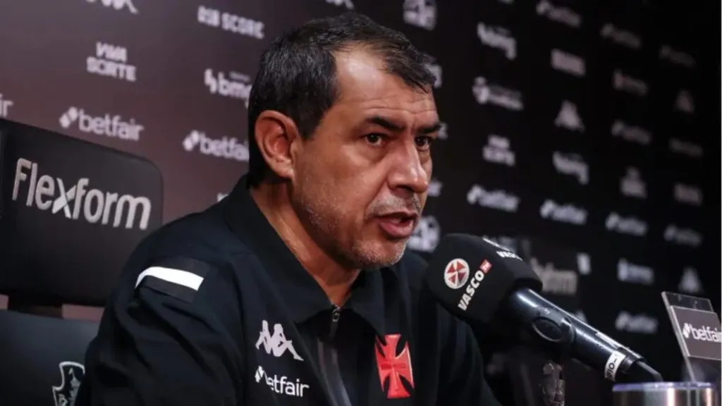 Treinador do Vasco, Fábio Carille, em entrevista coletiva no Gigante da Colina – Foto: Dikran Sahagian/CRVG