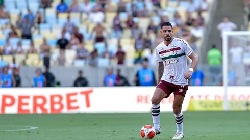 Renato Augusto jogador do Fluminense durante partida contra o Flamengo no estádio Maracanã pelo campeonato Carioca 2024. Foto: Thiago Ribeiro/AGIF