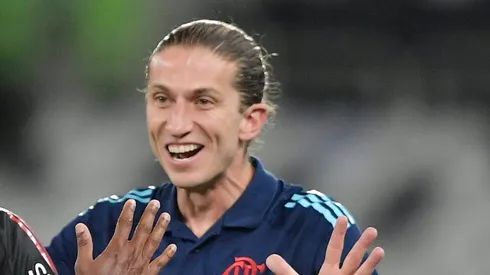 Filipe Luís durante jogo do Mengão contra o Vasco.