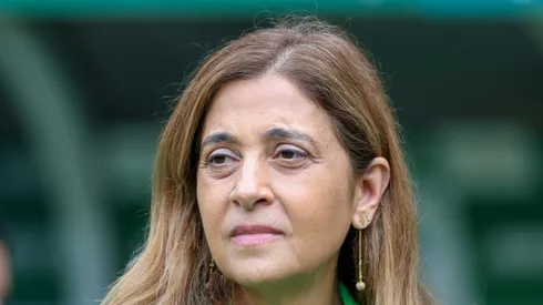 Leila, presidente do Palestra, antes de partida no Allianz Parque.