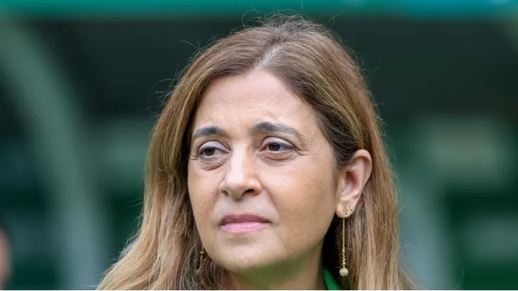 Leila, presidente do Palestra, antes de partida no Allianz Parque.