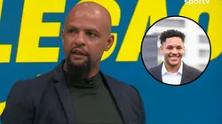 Felipe Melo e Vitor Roque - Foto: David Ramos/Getty Images / Foto: Reprodução / SporTV