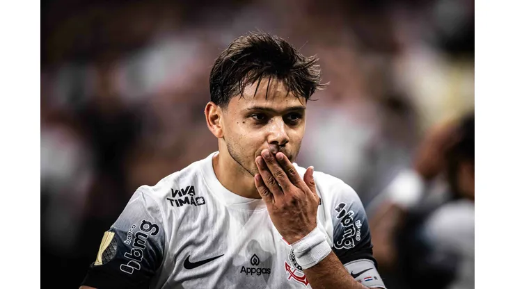 SP - SAO PAULO - 02/03/2025 - PAULISTA 2025, CORINTHIANS X MIRASSOL - Angel Romero jogador do Corinthians comemora seu gol durante partida contra o Mirassol no estadio Arena Corinthians pelo campeonato Paulista 2025. Foto: Leonardo Lima/AGIF