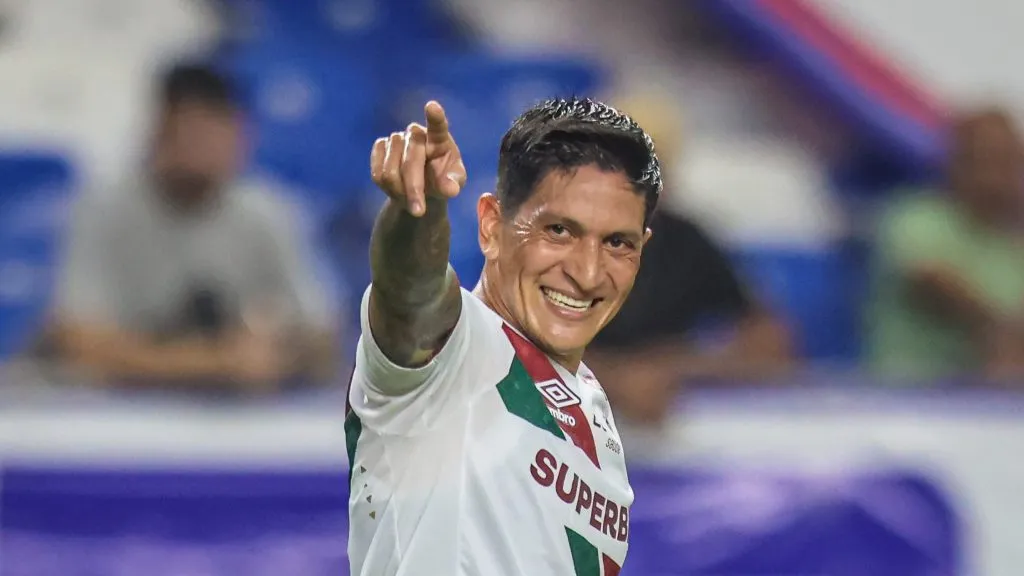 German Cano jogador do Fluminense comemora seu gol durante partida contra o Águia de Marabá,Foto: Fernando Torres/AGIF