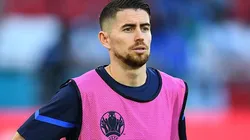 Jorginho durante partida pelas quartas de final da Euro 2020, entre Itália e Bélgica, em 2021. Foto: Claudio Villa