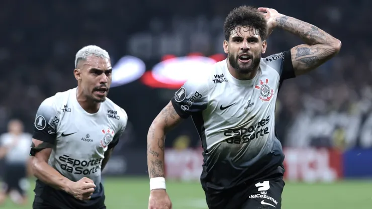 Yuri Alberto comemorando gol pelo Corinthians pela Copa Libertadores 2025. Foto: Marcello Zambrana/AGIF