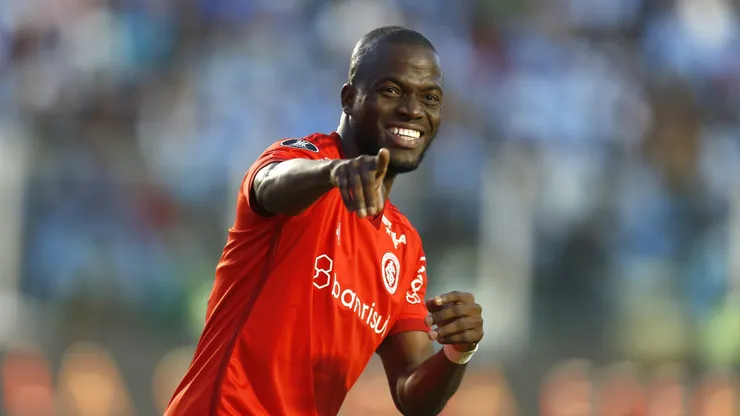 Enner Valencia, do Internacional celebrando gol nas quartas de final da Conmebol Libertadores 2023 (Photo by Gaston Brito Miserocchi/Getty Images)