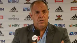 Marcos Braz durante coletiva quando estava no Flamengo. Foto: Alexandre Vidal/CRF