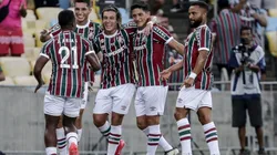 Jogadores do Fluminense vibrando no Campeonato Carioca - Foto: Lucas Merçon/Fluminense