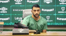 Juan Freytes em entrevista coletiva pelo Fluminense - Foto: Marcelo Gonçalves/Fluminense