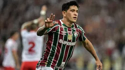 Germán Cano comemorando gol pelo Fluminense. Foto: Thiago Ribeiro/AGIF