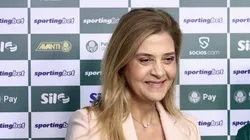 Leila Pereira, presidente do Palmeiras em coletiva de imprensa realizada no CT Academia de Futebol