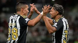 RONY, craque do Atletico-MG comemora seu gol com Cuello que também marcou contra o Manaus no estadio Mineirao pelo campeonato Copa Do Brasil 2025.