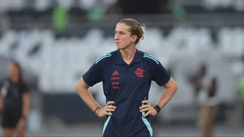 Filipe Luis tecnico do Flamengo durante partida contra o Vasco. Foto: Thiago Ribeiro/AGIF