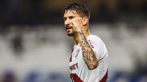 Everaldo jogador do Fluminense comemora seu gol durante partida contra o Águia de Marabá no estádio Mangueirão pelo campeonato Copa Do Brasil 2025. Foto: Fernando Torres/AGIF