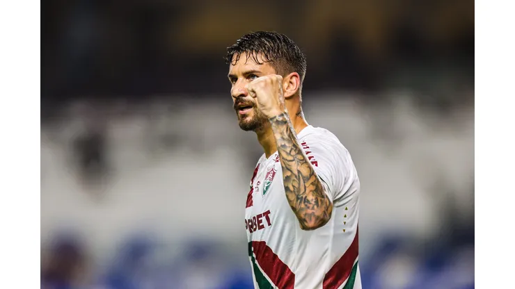 Everaldo jogador do Fluminense comemora seu gol durante partida contra o Águia de Marabá no estádio Mangueirão pelo campeonato Copa Do Brasil 2025. Foto: Fernando Torres/AGIF