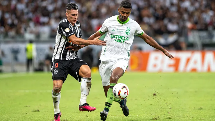 Ricardo Silva jogador do America-MG durante partida contra o Atletico-MG. Foto: Alessandra Torres/AGIF