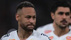 Neymar durante jogo do Peixe na Neo Química Arena.