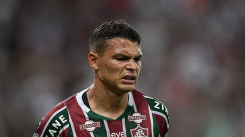 Thiago Silva jogador do Fluminense durante partida contra o Atlético-MG no estádio Maracanã pelo campeonato Copa Libertadores 2024. Foto: AGIF/AGIF