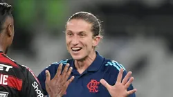 Filipe Luis, comandando equipe do Flamengo - Foto: Thiago Ribeiro/AGIF