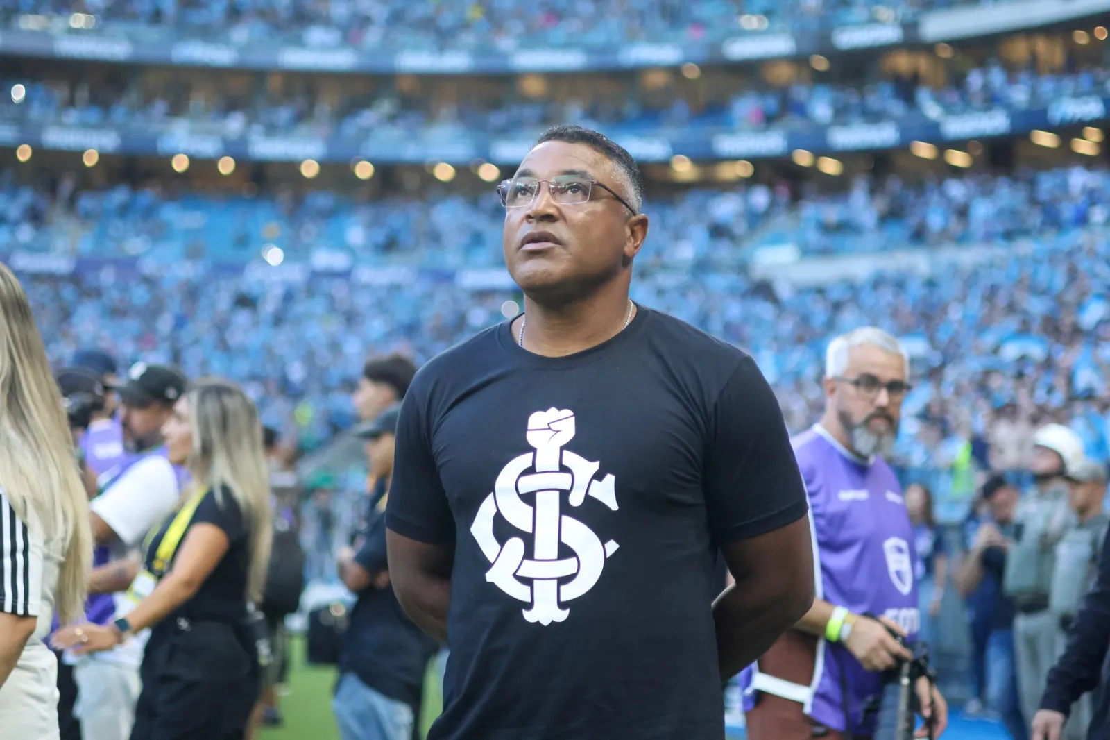 Roger Machado durante partida na Arena