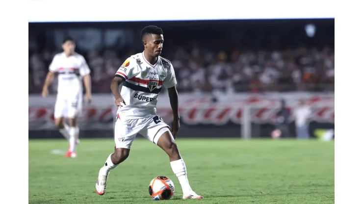 Marcos Antônio jogador do São Paulo durante partida contra o Novorizontino no estádio Morumbi pelo campeonato Paulista 2025. Foto: Marcello Zambrana/AGIF