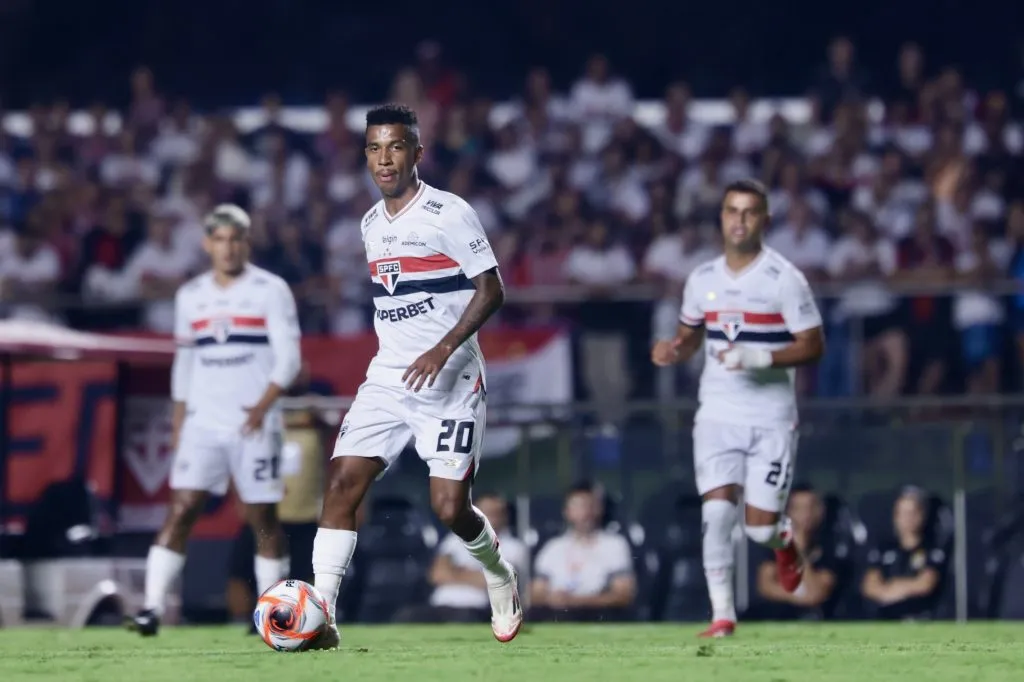 SP – SAO PAULO – 03/03/2025 – PAULISTA 2025, SAO PAULO X NOVORIZONTINO – Marcos Antonio jogador do Sao Paulo durante partida contra o Novorizontino no estadio Morumbi pelo campeonato Paulista 2025. Foto: Marcello Zambrana/AGIF