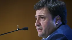 Alberto Guerra presidente do Grêmio durante em coletiva de imprensa realizada no Arena do Grêmio. Foto: Fernando Alves/AGIF