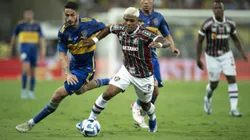John Kennedy jogador do Fluminense durante partida contra o Boca Juniors no estádio Maracanã pelo campeonato Libertadores 2023.