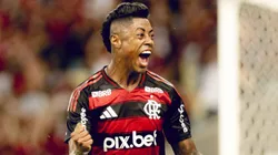Bruno Henrique comemorando gol em partida na semifinal do Campeonato Carioca, no Maracanã. Foto: Adriano Fontes/CRF