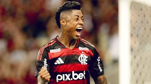 Bruno Henrique comemorando gol em partida na semifinal do Campeonato Carioca, no Maracanã. Foto: Adriano Fontes/CRF