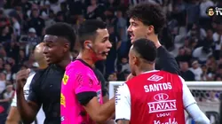 Neymar reclama de Matheus Candançan em Corinthians x Santos