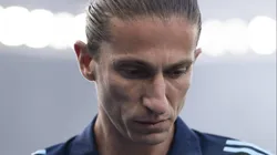 Filipe Luís durante partida entre Vasco e Flamengo, no Estádio Nilton Santos, pela semifinal do Campeonato Carioca.