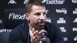 Pedrinho durante coletiva em São Januário, em novembro de 2024. Foto: Dikran Sahagian/CRVG