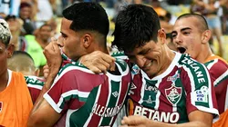 Jogadores do Fluminense comemoram gol em decisão contra o Flamengo, pelo Cariocão de 2023. Foto: Marcelo Gonçalves/Fluminense.