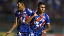 RS - FEIRA DE SANTANA - 09/03/2025 - BAIANO 2025, JACUIPENSE X BAHIA - Rodrigo Nestor jogador do Jacuipense comemora seu gol durante partida contra o Bahia no estadio Joia da Princesa pelo campeonato Baiano 2025. Foto: Jhony Pinho/AGIF