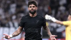 SP - SAO PAULO - 09/03/2025 - PAULISTA 2025, CORINTHIANS X SANTOS - Yuri Alberto jogador do Corinthians comemora seu gol durante partida contra o Santos no estadio Arena Corinthians pelo campeonato Paulista 2025. Foto: Marcello Zambrana/AGIF