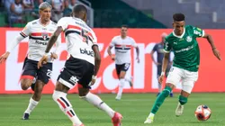 Estêvão jogador do Palmeiras durante partida contra o São Paulo no estádio Arena Allianz Parque pelo campeonato Paulista 2025.
