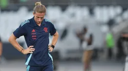 Filipe Luís, técnico do Flamengo, durante partida contra o Vasco, pelo Campeonato Carioca. Foto: Thiago Ribeiro/AGIF.