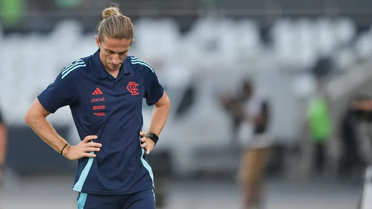 Filipe Luís, técnico do Flamengo, durante partida contra o Vasco, pelo Campeonato Carioca. Foto: Thiago Ribeiro/AGIF.