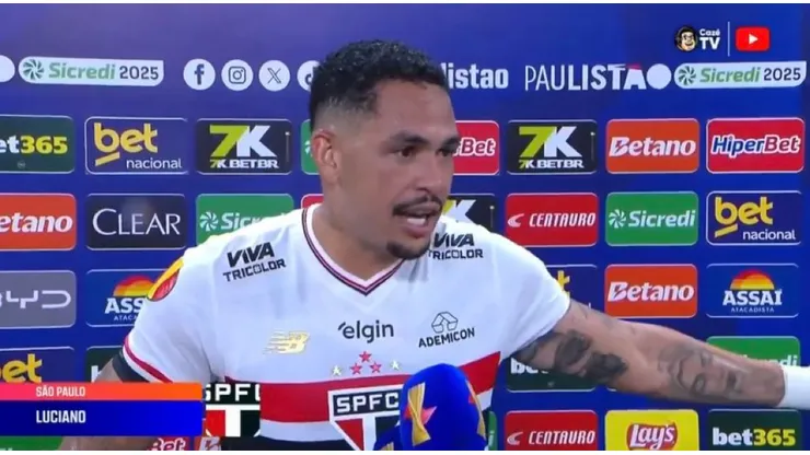 Luciano faz acusação polêmica em Palmeiras x São Paulo - Foto: Caze TV
